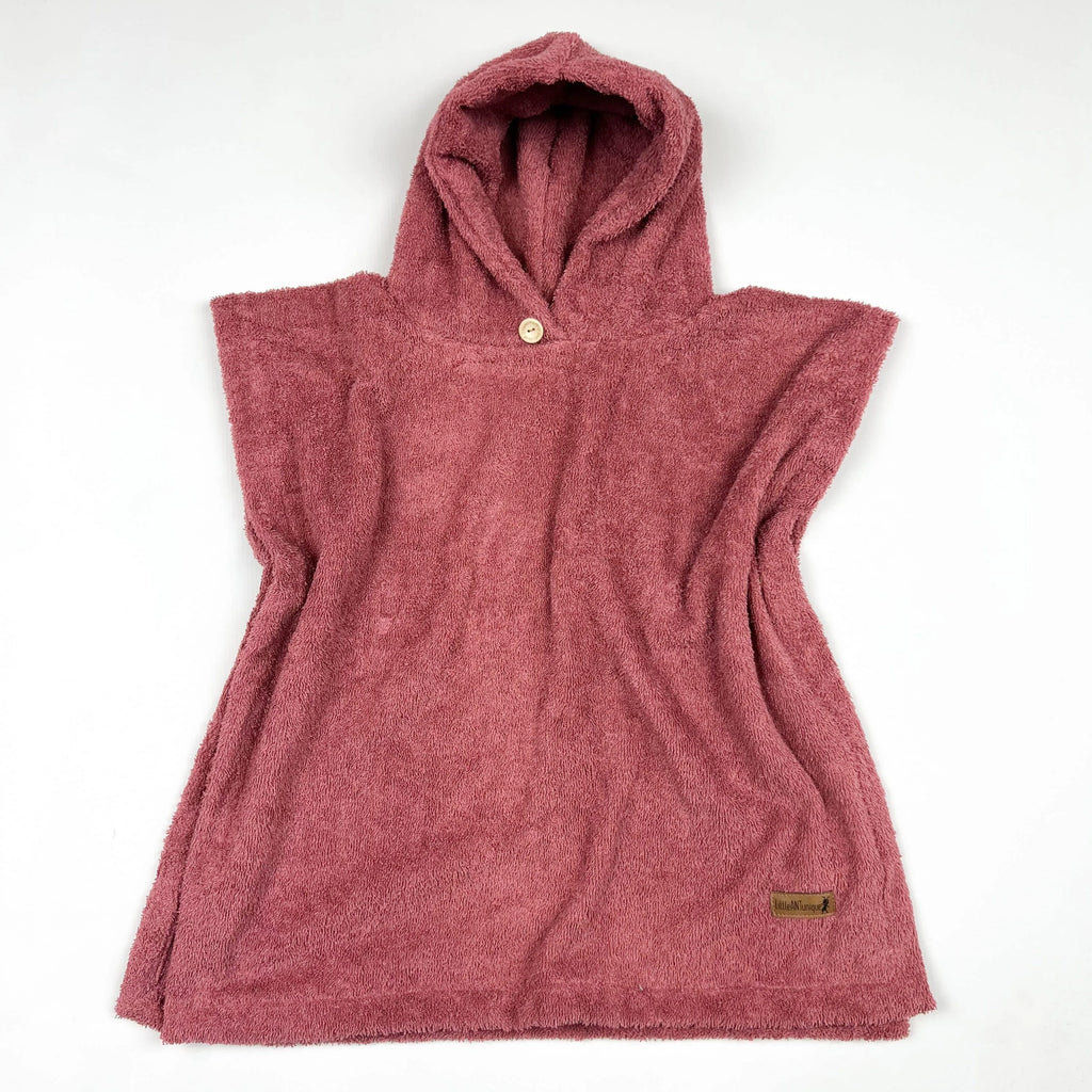 Poncho Badeponcho Frottee mauve