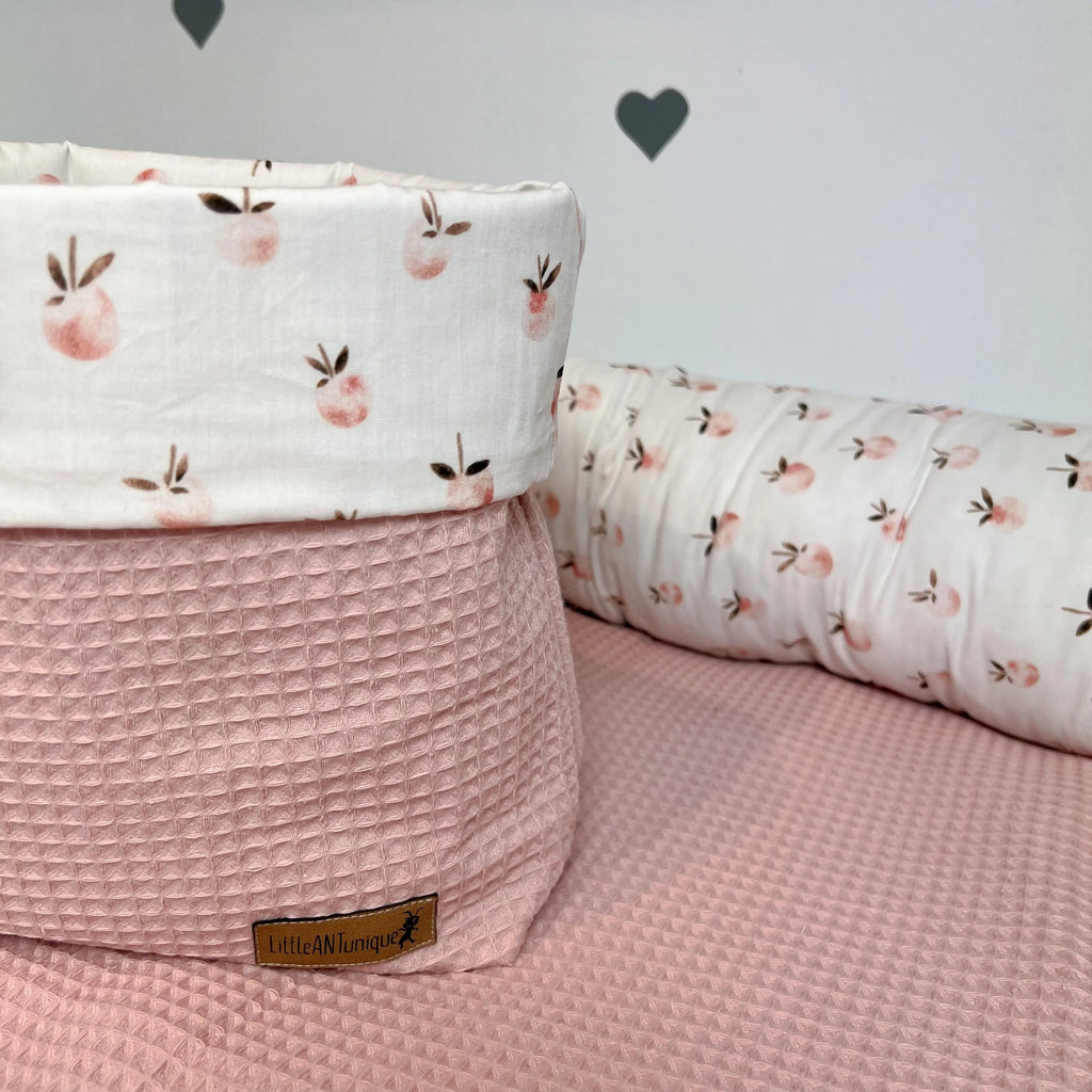 Utensilo Pfirsiche Waffelpiqué rosa