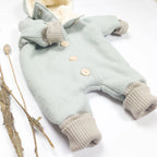 Walkoverall, Winteroverall mint/ innen mit kuscheligem Teddystoff