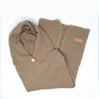 Poncho Badeponcho Musselin dunkelbeige