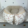 Nestchen Federn mit Frottee beige
