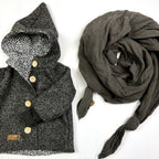 Walkjacke, Wintermantel anthrazit innen leo oder gestreift