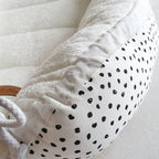Nestchen Punkte/Dots mit Frottee weiß