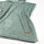 Poncho Badeponcho Frottee altgrün