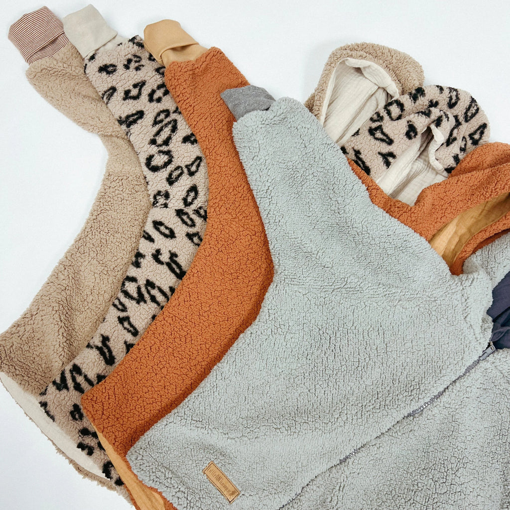 Teddyjacke cognac/Musselin