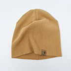Beanie Mütze Ripp rosa, graumeliert und camel