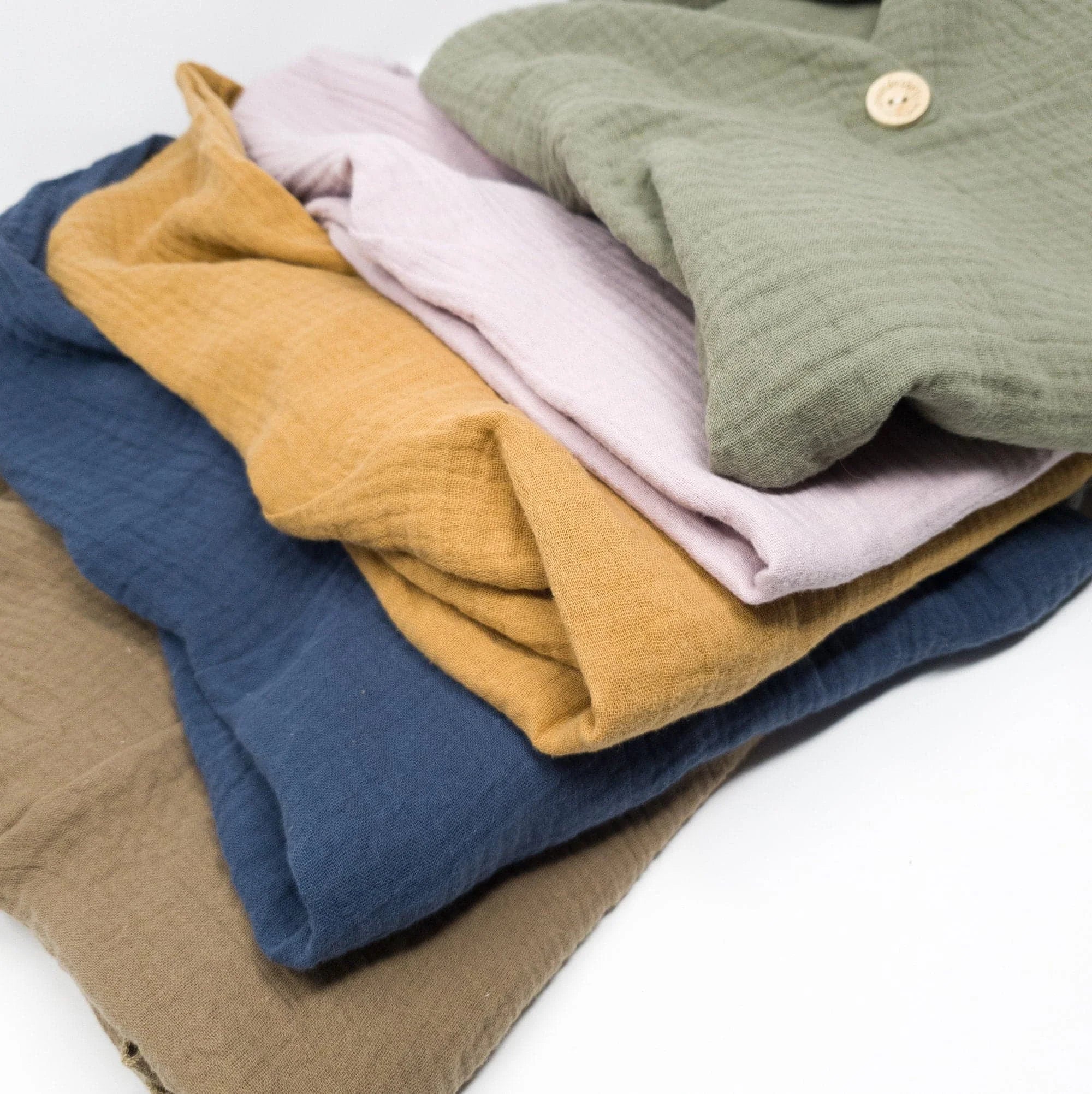 Poncho Badeponcho Musselin blau