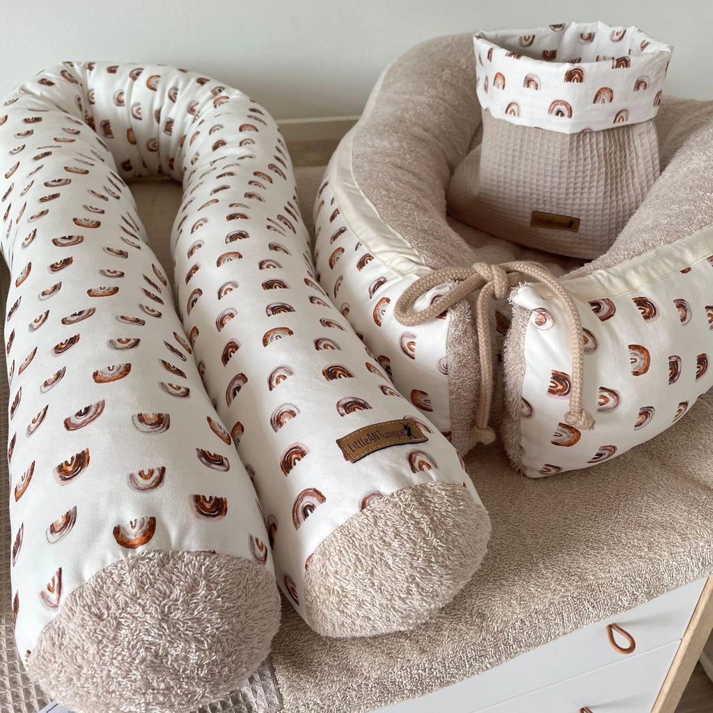 Nestchen rainbow mit Frottee beige