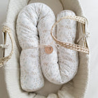 Bettschlange, Wickeltischumrandung Weidenkätzchen mit Frottee beige