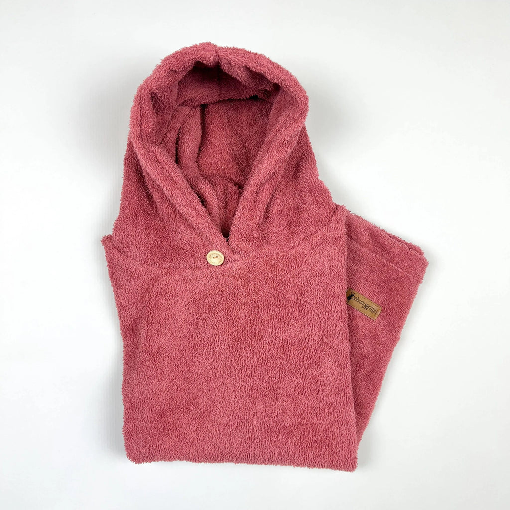 Poncho Badeponcho Frottee mauve