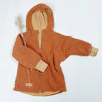 Teddyjacke cognac/Musselin