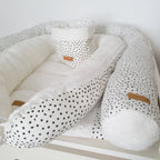 Nestchen Punkte/Dots mit Frottee weiß