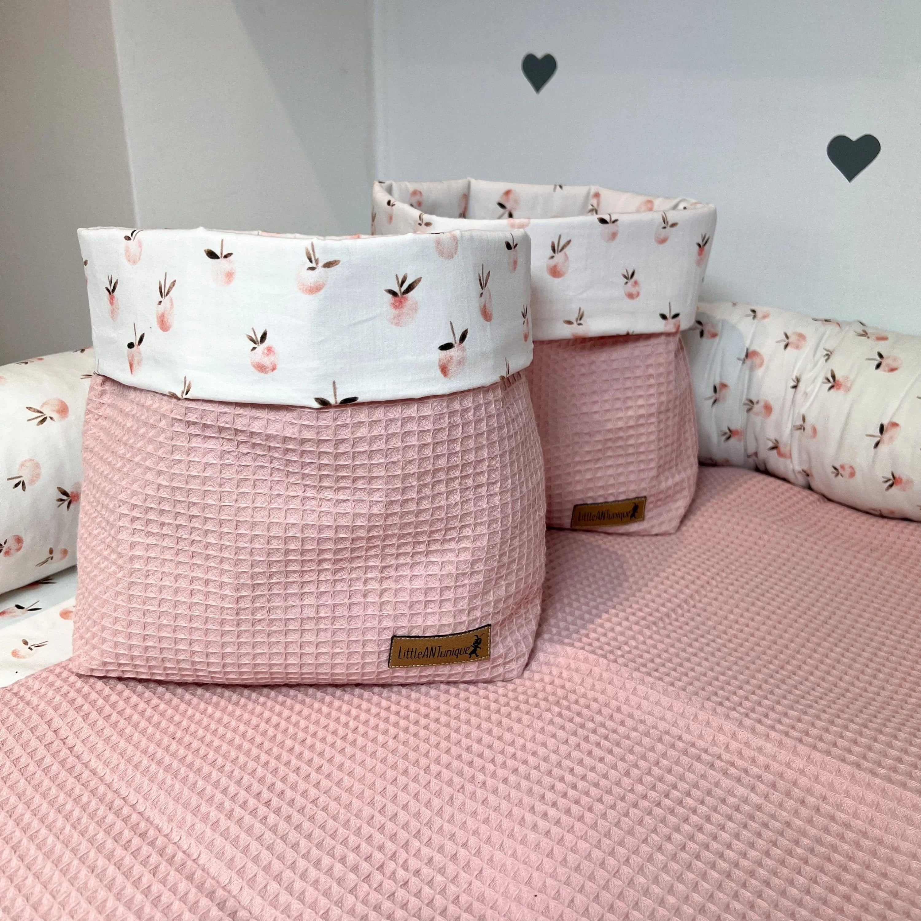 Utensilo Pfirsiche Waffelpiqué rosa
