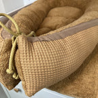 Nestchen Waffelpiqué camel mit Frottee camel