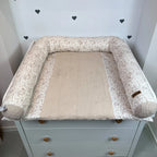 Bettschlange, Wickeltischumrandung Drygras mit Frottee beige