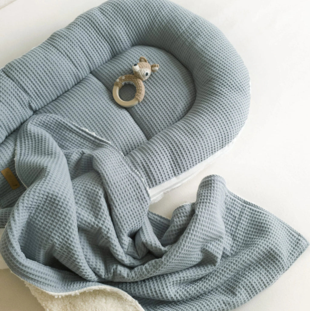 Babydecke,Krabbeldecke,Kinderwagendecke mit kuscheligem Teddystoff