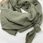 Halstuch, Spucktuch, Schnuffeltuch Musselin oliv