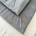 Krabbeldecke Laufgittereinlage Cord grau
