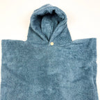 Poncho Badeponcho Frottee blau