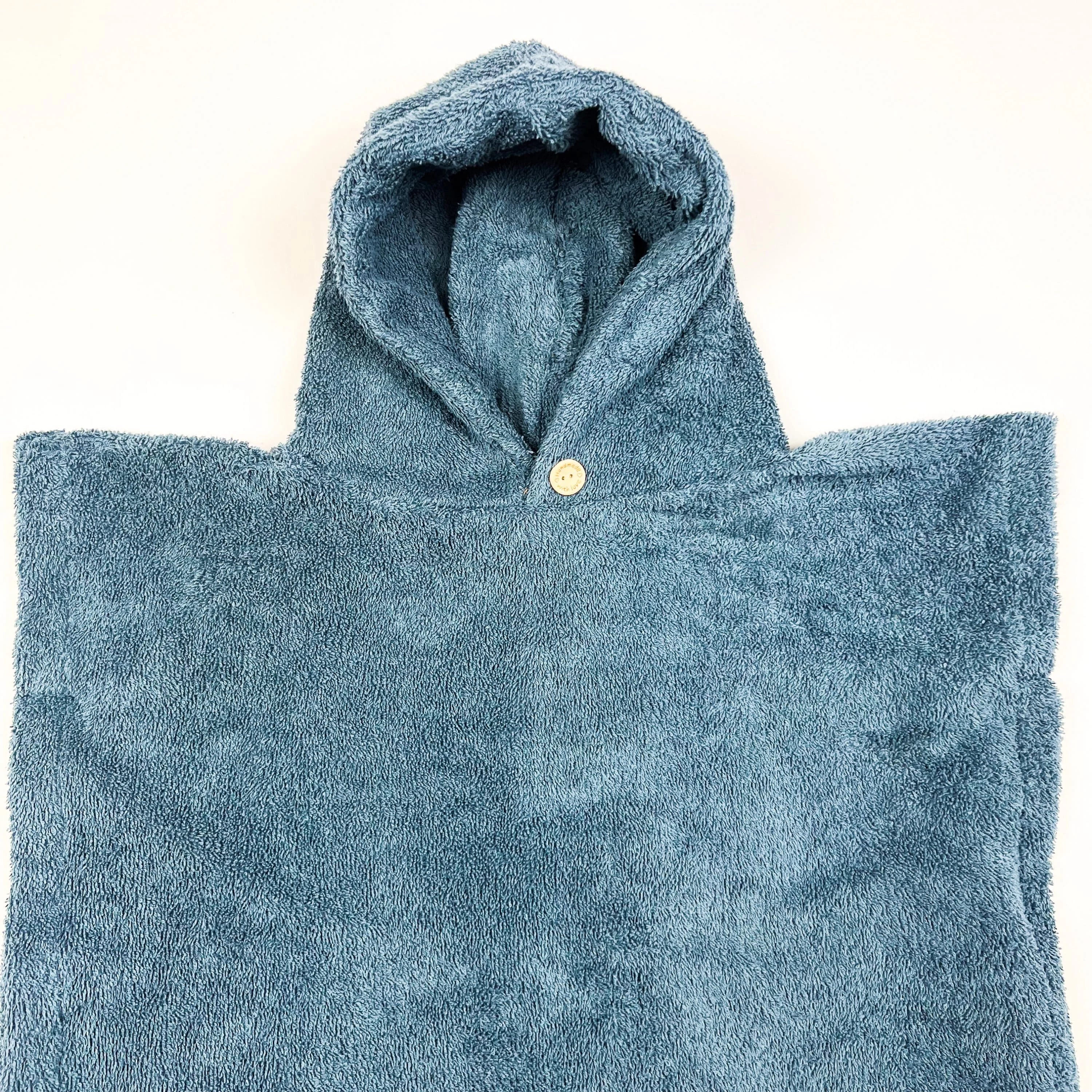 Poncho Badeponcho Frottee blau