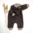 Walkoverall, Winteroverall braun/ innen gestreift
