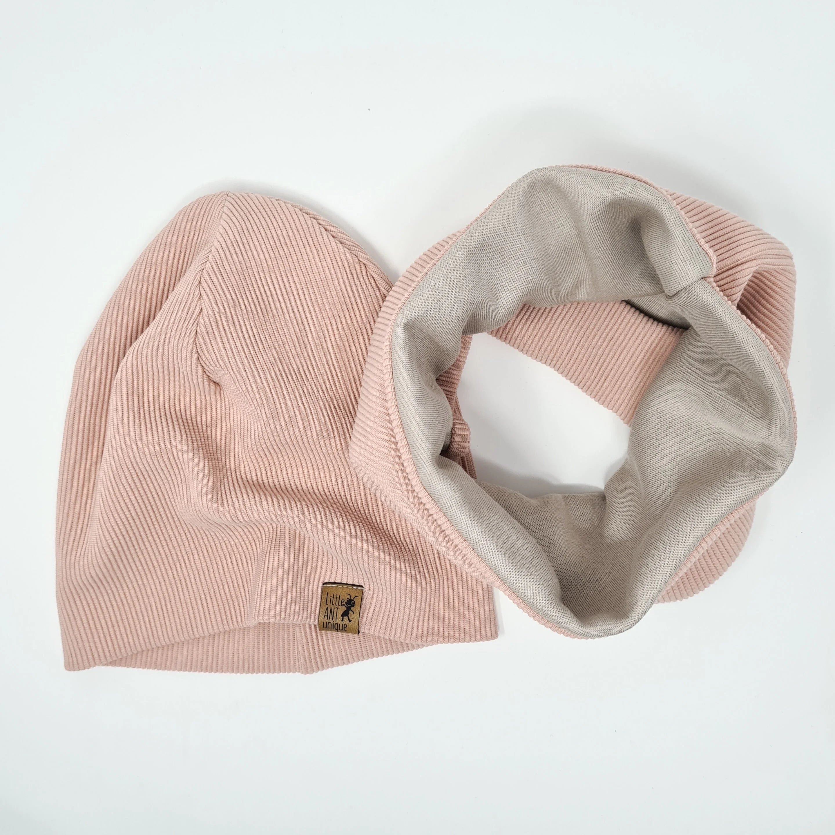 Loop rosa, graumeliert und camel