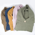 Poncho Badeponcho Musselin oliv