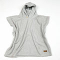 Poncho Badeponcho Frottee hellgrau