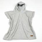 Poncho Badeponcho Frottee hellgrau