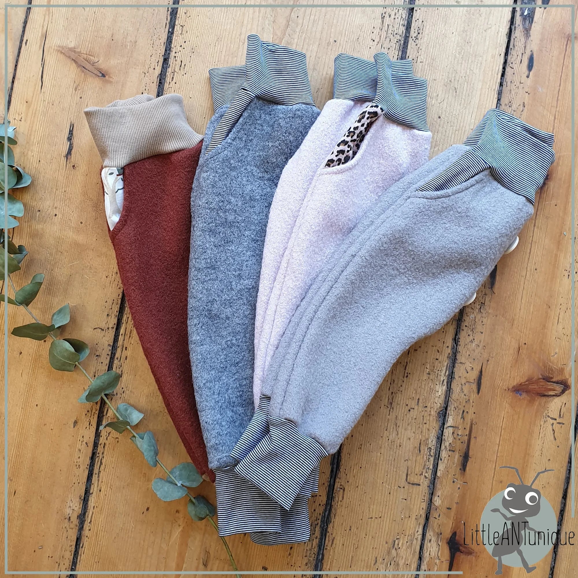 Walkhose Wollwalk Hose rosa Baggy Pants Style