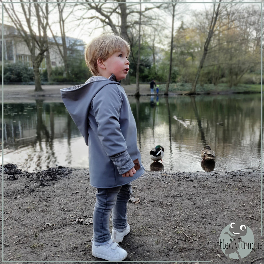 Jacke Softshelljacke Kinderjacke grau