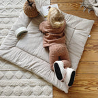 Krabbeldecke Spielunterlage Laufgittereinlage Cord beige