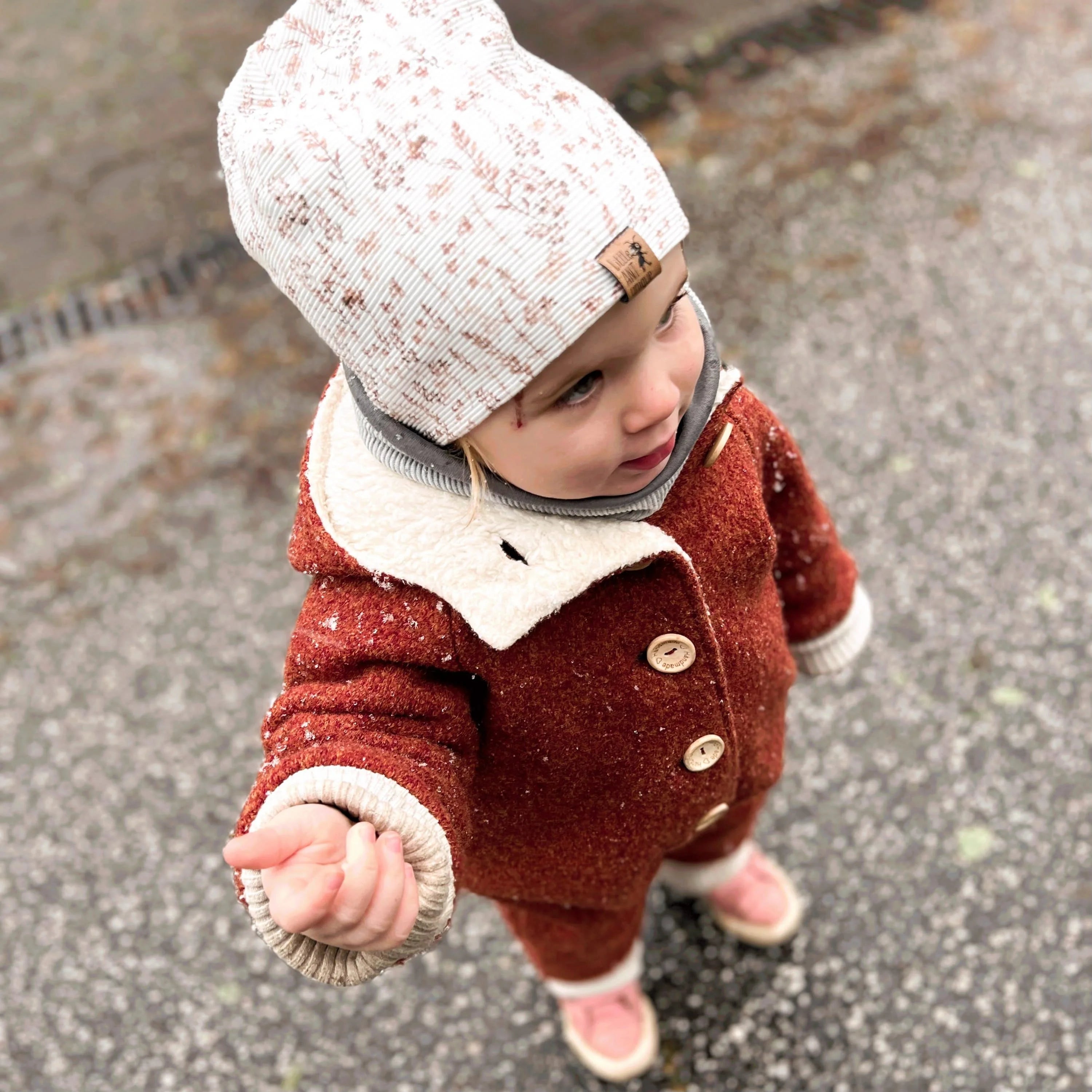 Walkoverall, Winteroverall rost/ innen mit kuscheligem Teddystoff
