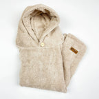 Poncho Badeponcho Frottee beige