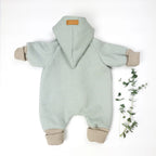 Walkoverall, Winteroverall in mint/ innen Eukalyptus oder Weidenkätzchen