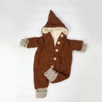 Walkjacke, Wintermantel rost/ innen mit kuscheligem Teddystoff