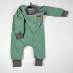 Softshell Overall in mint und innen gestreift