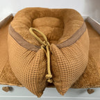 Nestchen Waffelpiqué camel mit Frottee camel