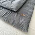 Krabbeldecke Laufgittereinlage Cord grau