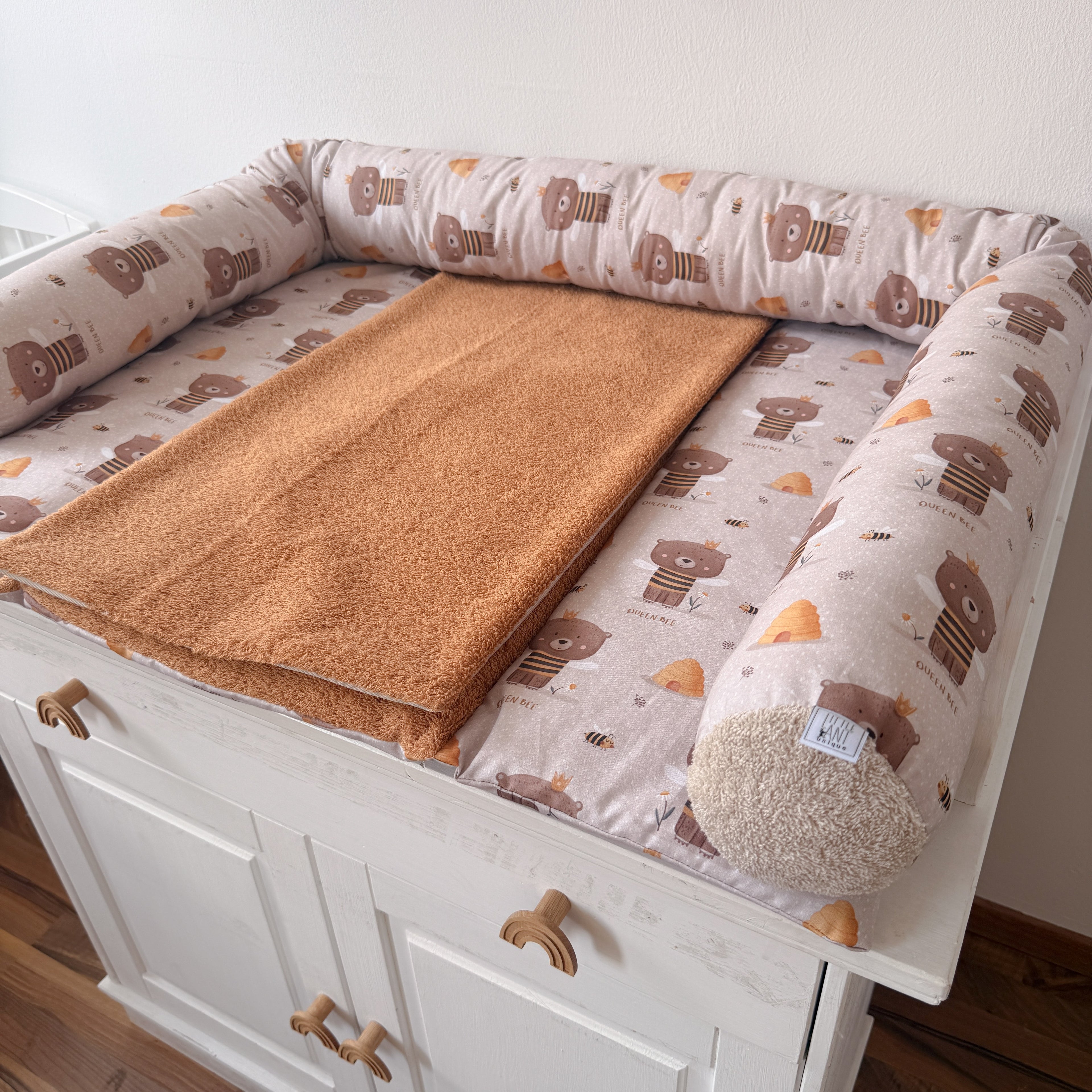 Bettschlange, Wickeltischumrandung Honig Bärchen