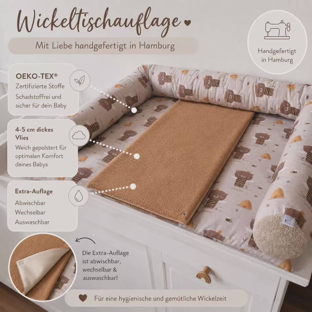 WICKELTISCHAUFLAGE HONIG BÄRCHEN